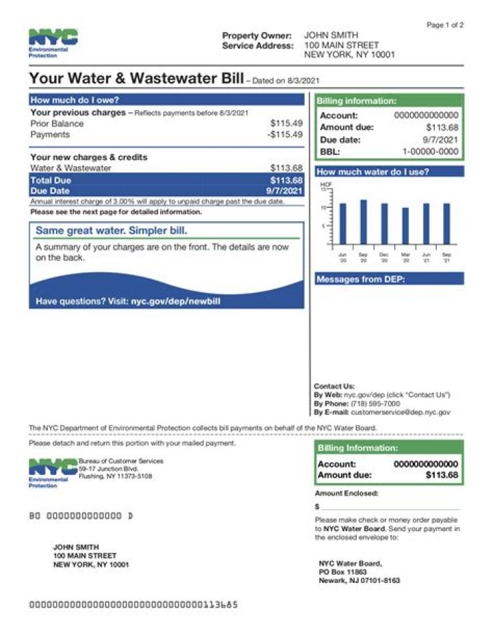 How much is a water bill in Massachusetts