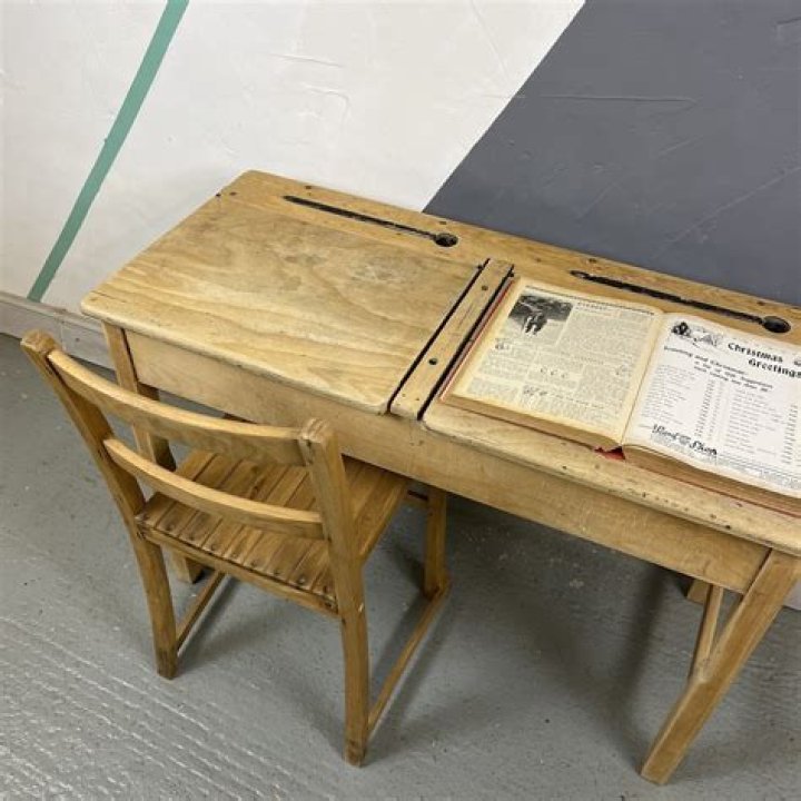 How much is an old wooden school desk worth