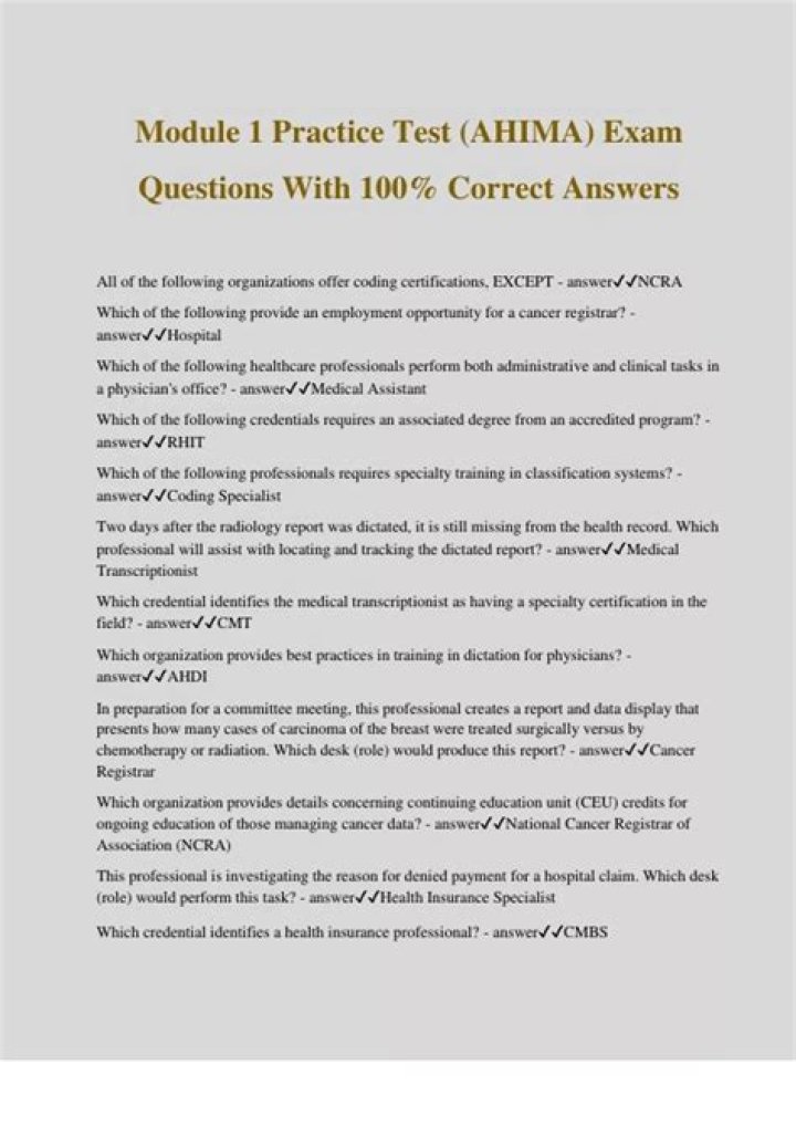 How much is the ahima exam