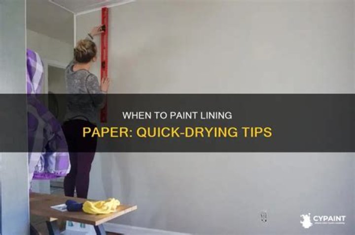 How soon can I paint lining paper