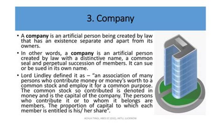 Is an artificial person created by law