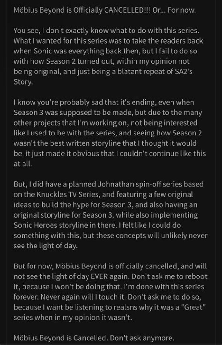 Is beyond Cancelled