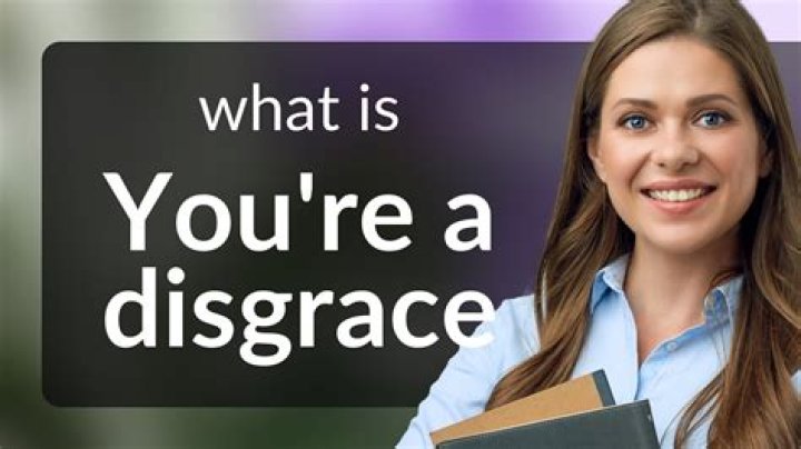 Is disgrace a bad word