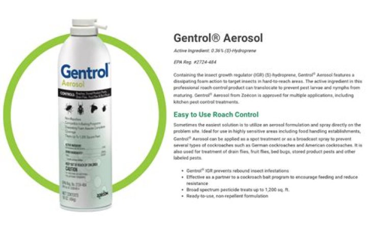 Is Gentrol aerosol safe