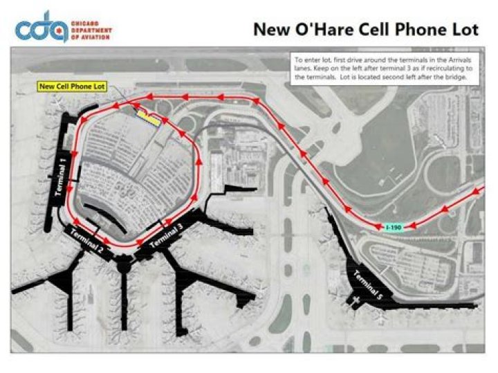 Is OHare cell phone lot free