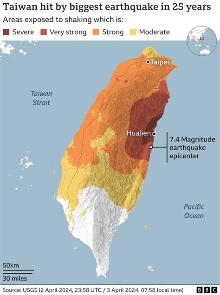 Is Taipei affected by earthquake