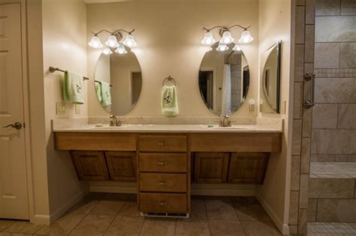Is there tile under bathroom vanity