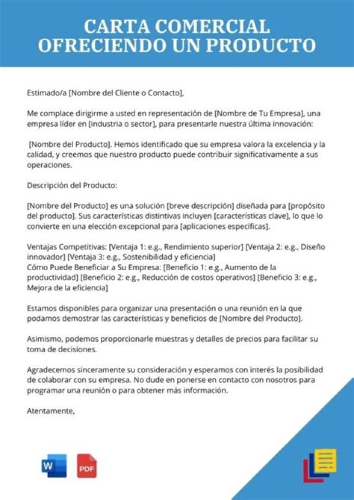 ¿Qué es una carta comercial en Word