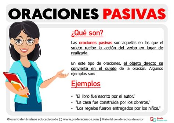 ¿Qué es una oracion activa y pasiva ejemplos