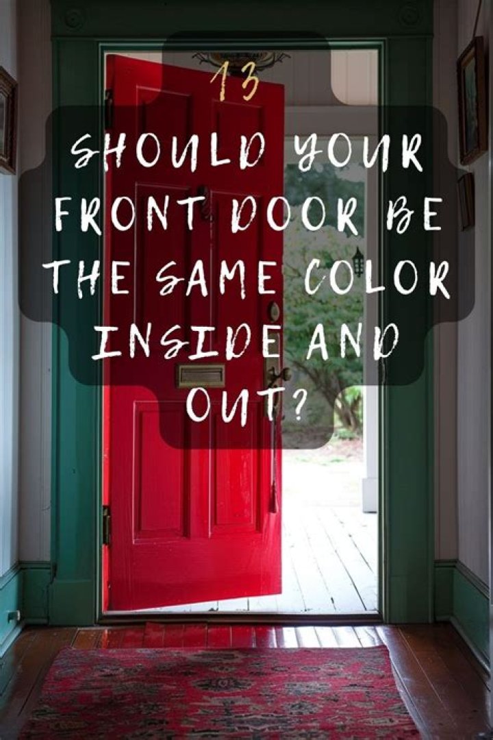 Should I paint my front door the same color on both sides