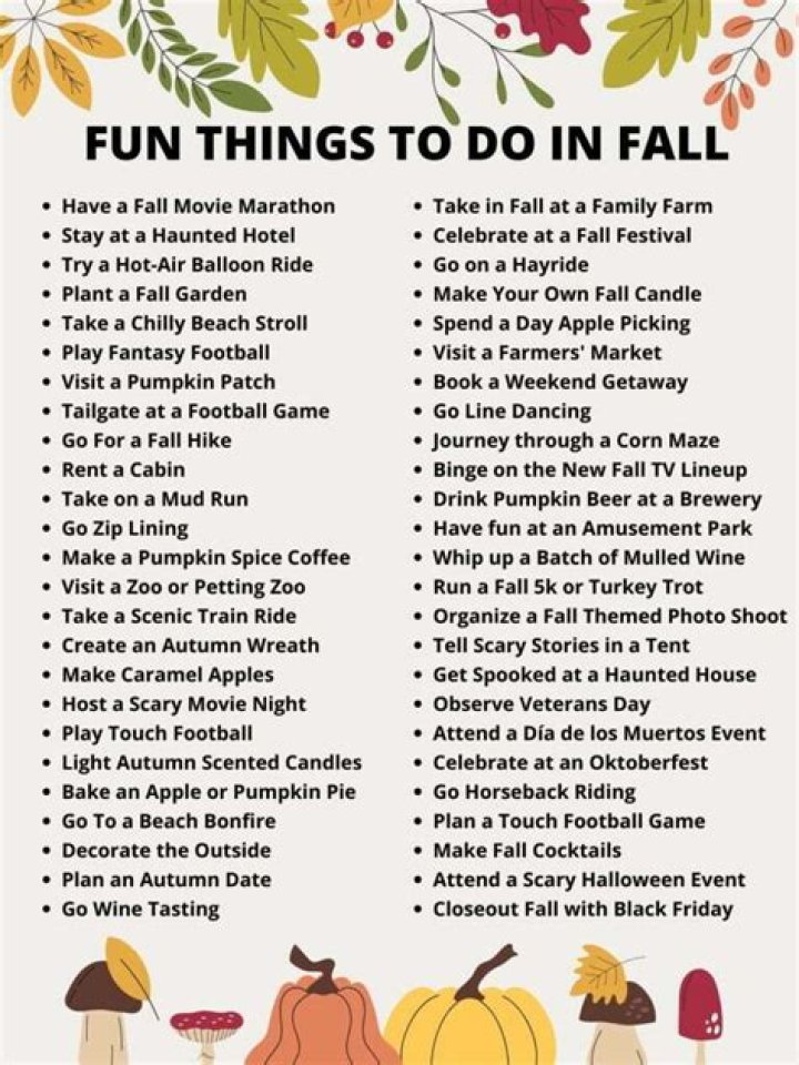 What activities can you do in the fall
