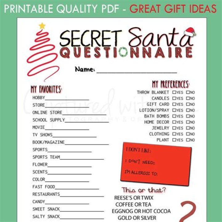 What are good questions to ask Secret Santa