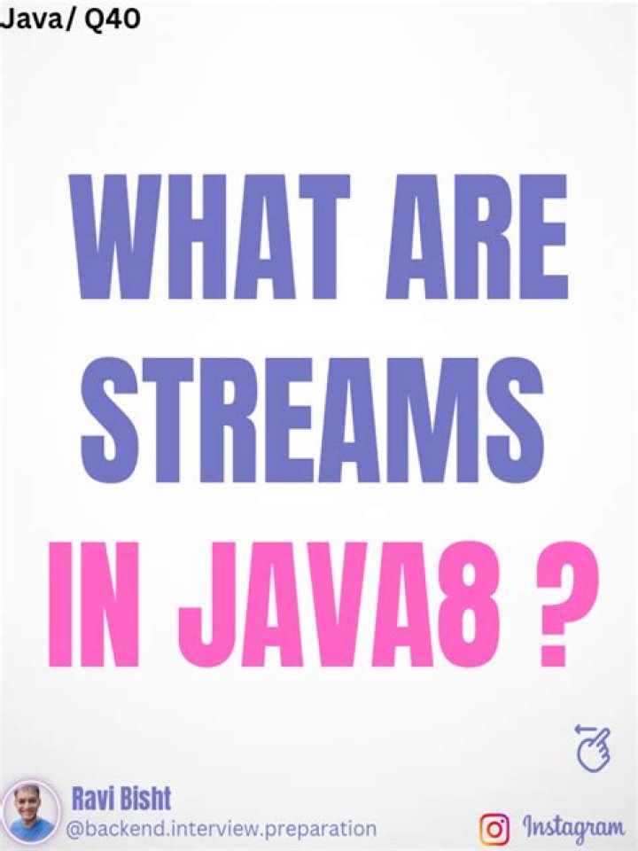 What are streams in Java