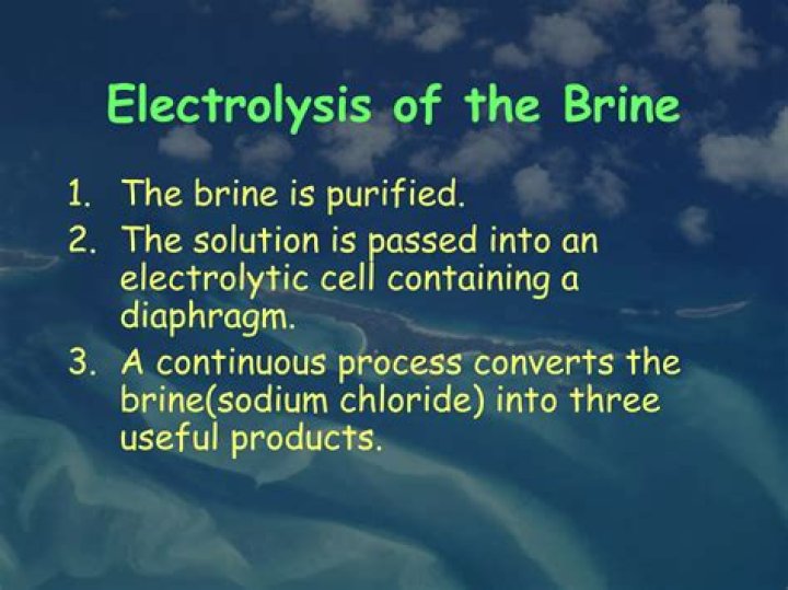 What are the 3 products of the electrolysis of brine