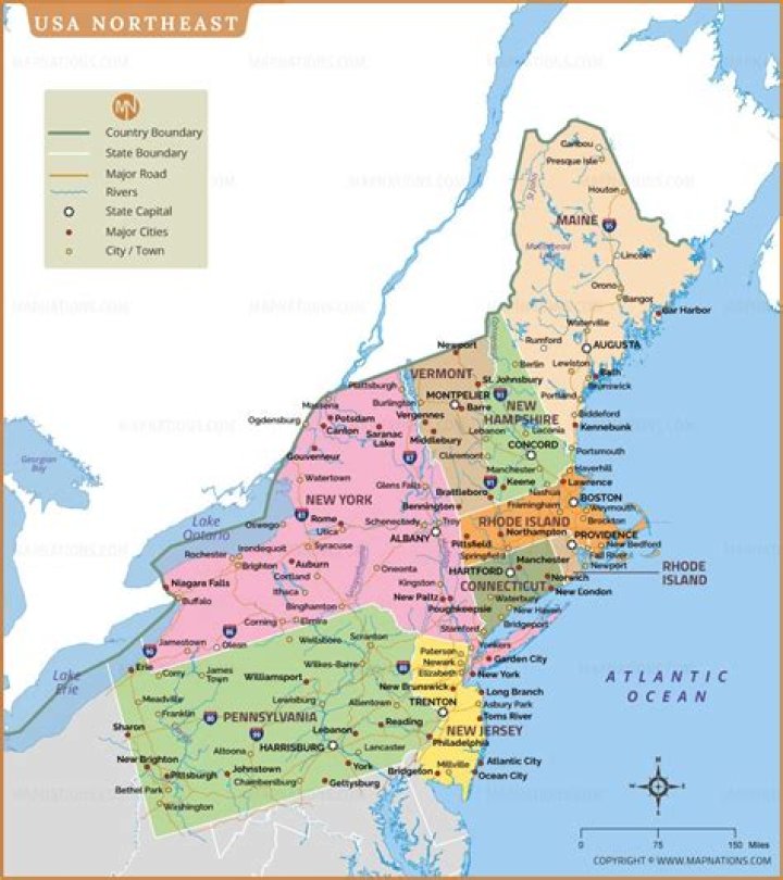 What are the abbreviations for the Northeast states