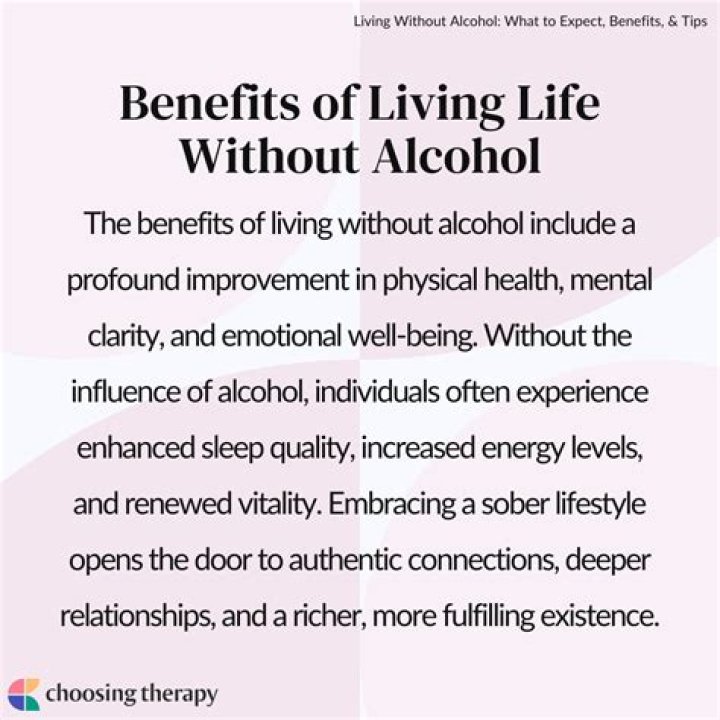 What are the benefits of living alcohol free