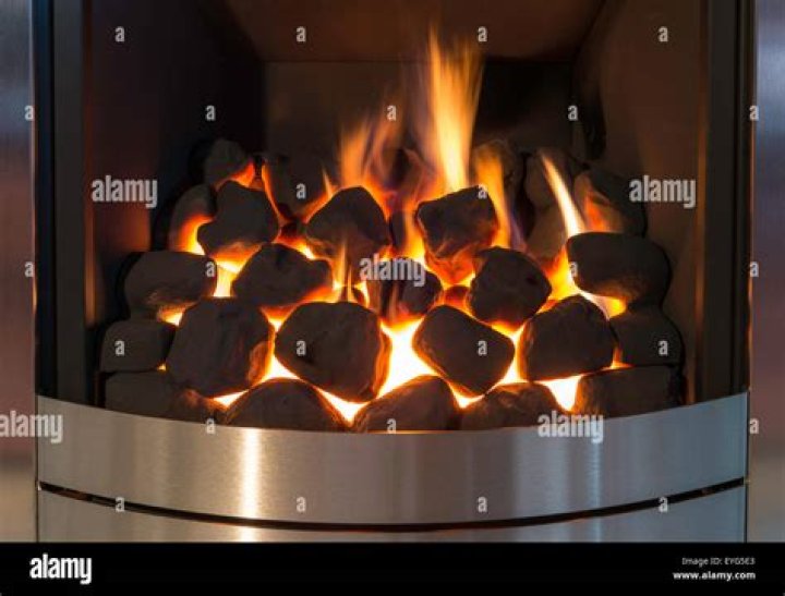 What are the coals in a gas fire made of