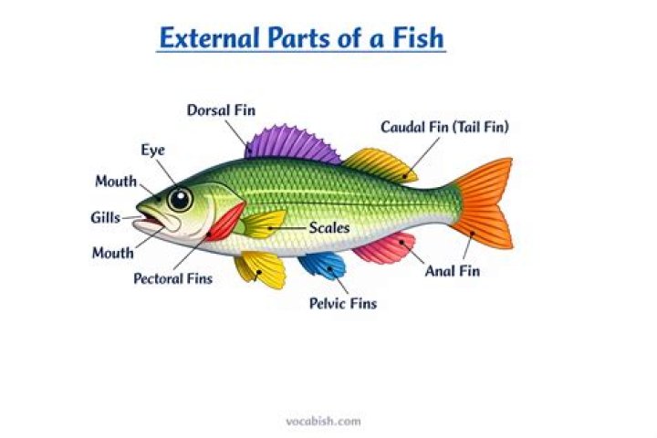 What are the external parts of fish