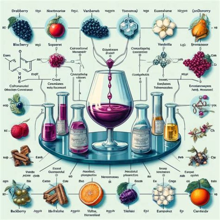 What are the flavor compounds in wine called