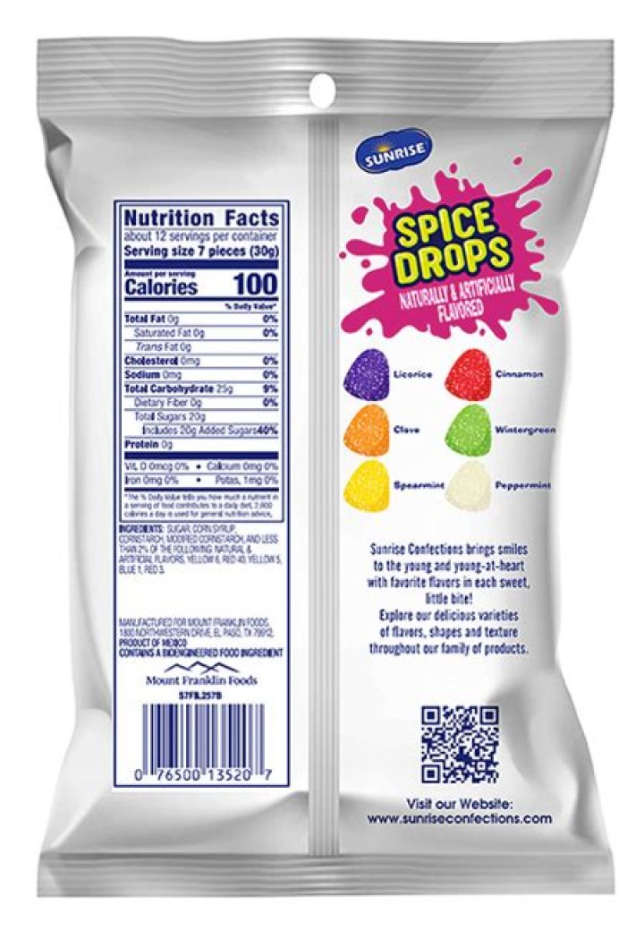 What are the flavors of spice drops