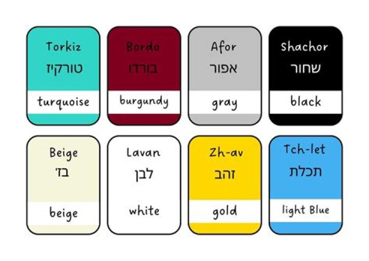 What are the Hebrew colors