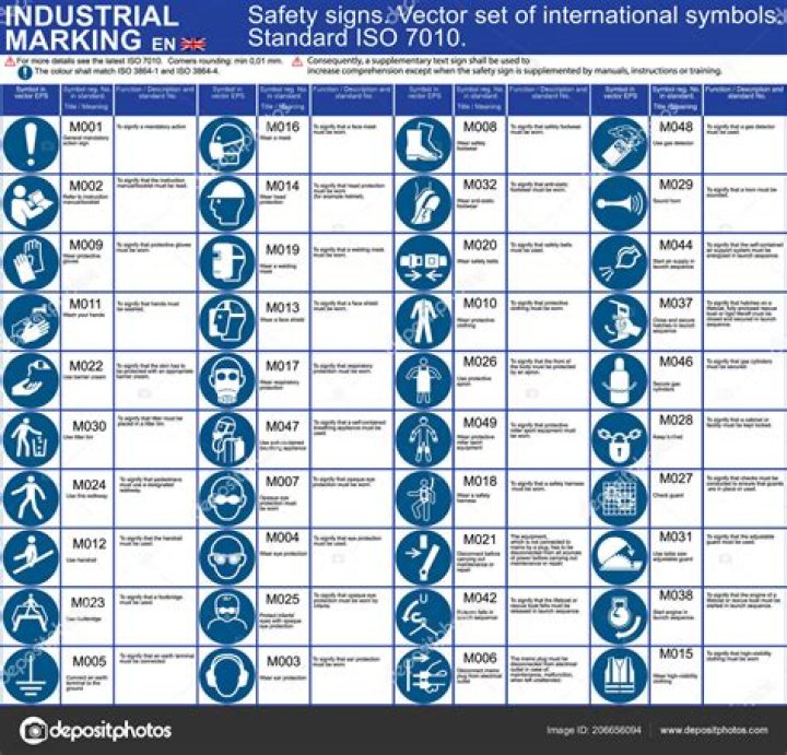 What are the international safety symbols