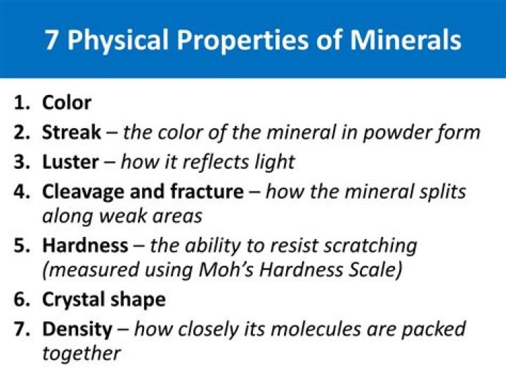 What are the properties of mineral