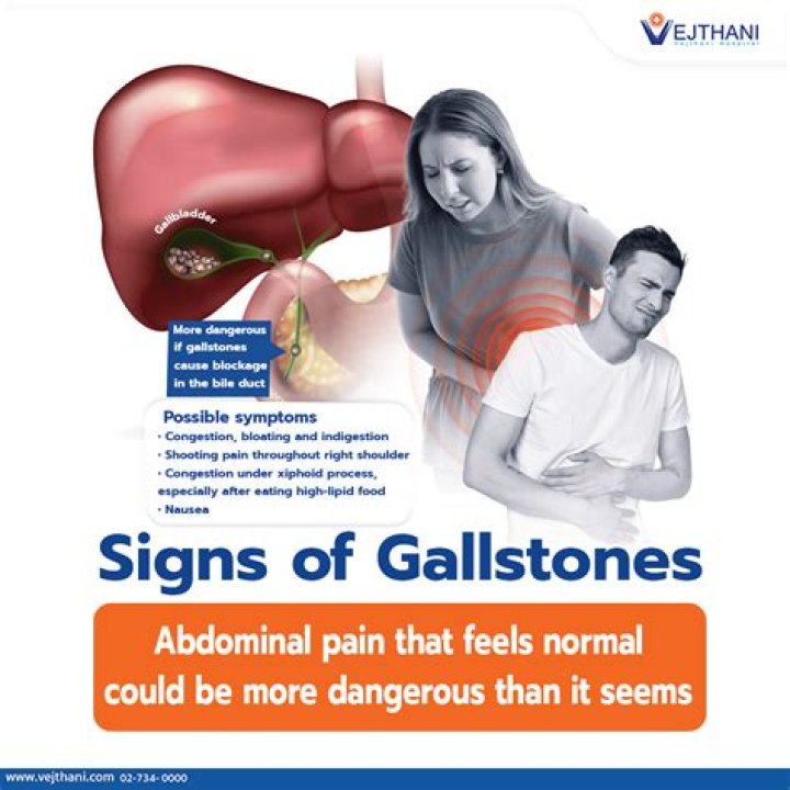 What are the symptoms of a gallstone stuck in the bile duct