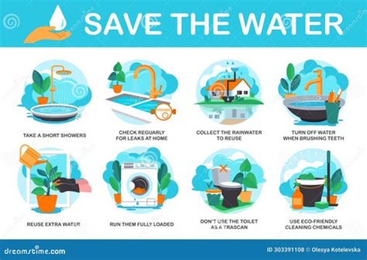 What are the ways to save water at home