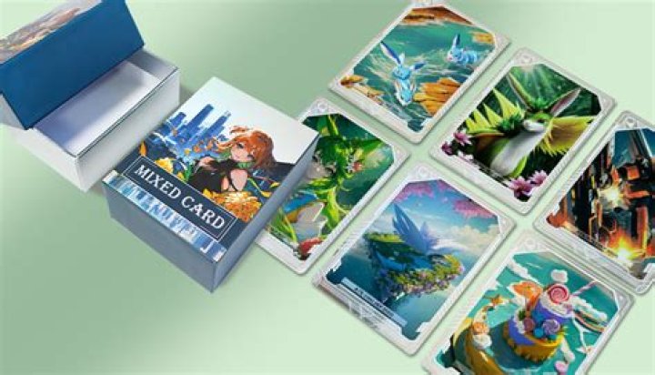 What are trading cards printed on