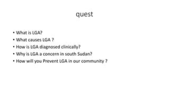 What causes LGA