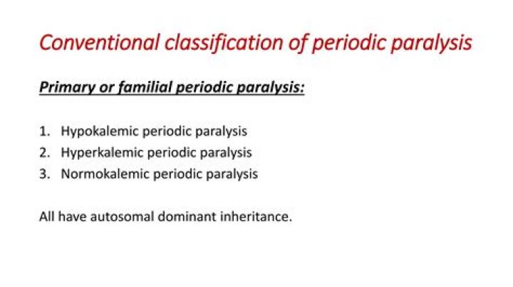 What causes periodic paralysis
