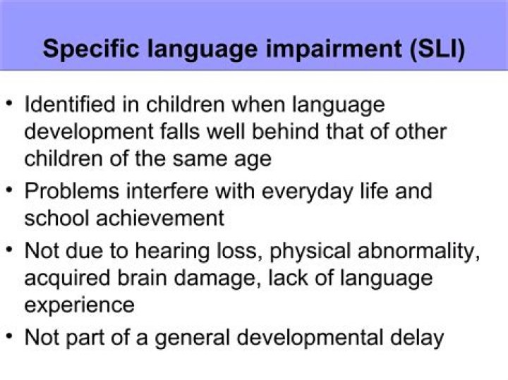 What causes specific language impairment