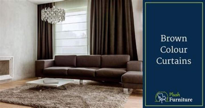 What color curtains go with dark brown sofas