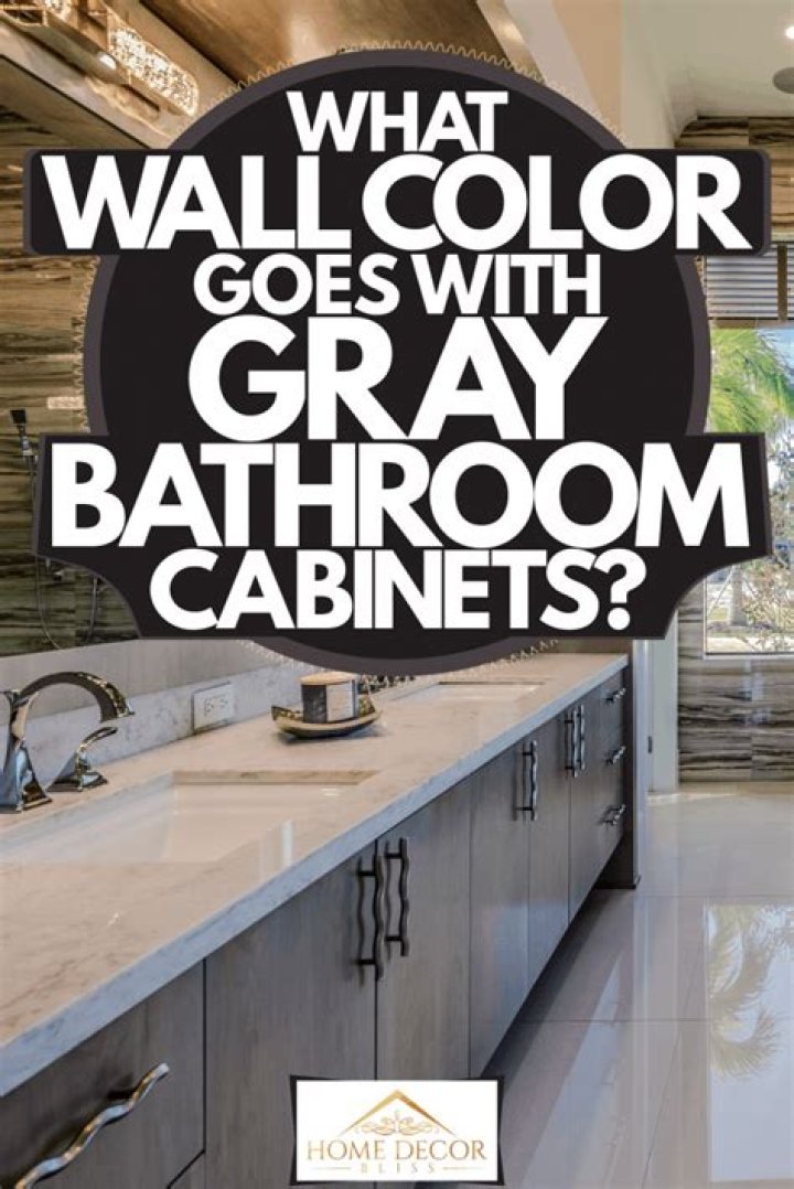 What color goes with gray in a bathroom