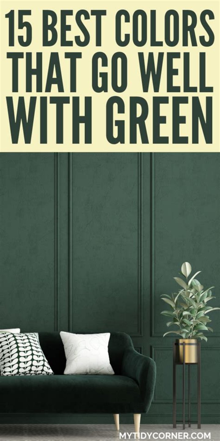What color walls go with green furniture
