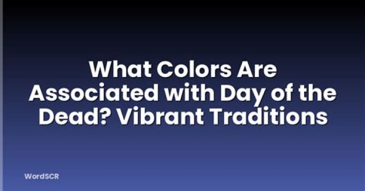 What colors are associated with Day of the Dead