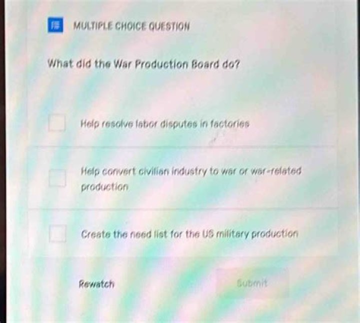 What did the War Production Board do