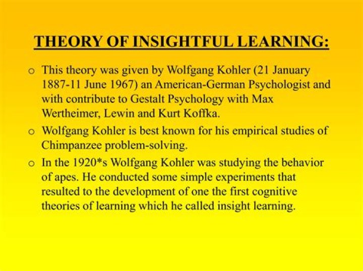 What did Wolfgang Kohler discover about the learning of chimps