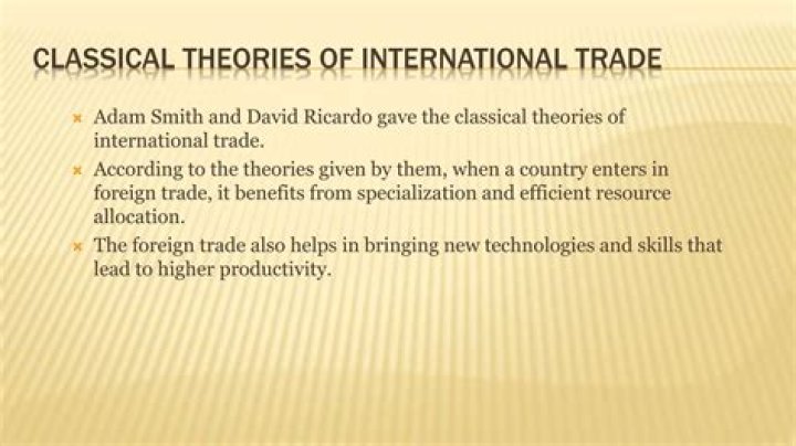What do you mean by theories of international trade
