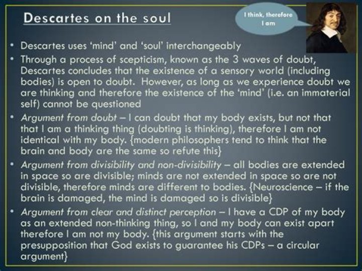 What does Descartes mean by clear and distinct perception