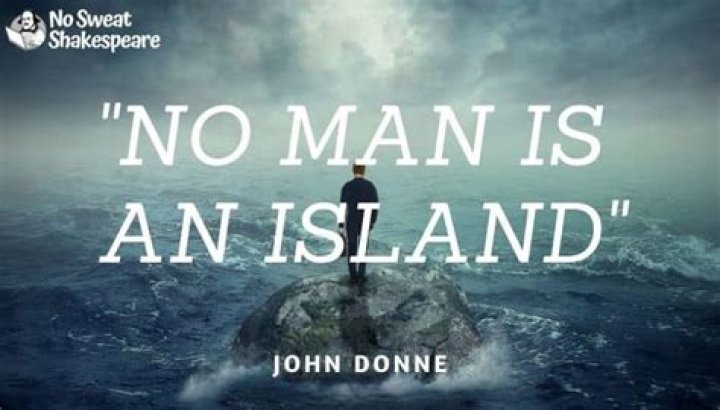 What does Donne mean when he says no man is an island