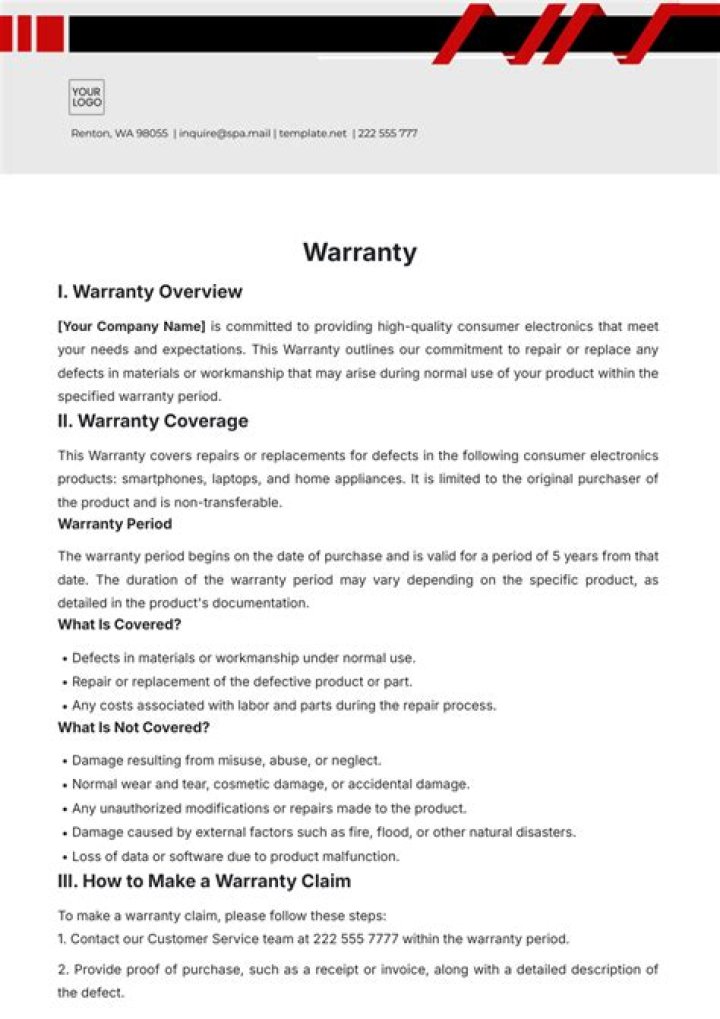 What does my Sears warranty cover