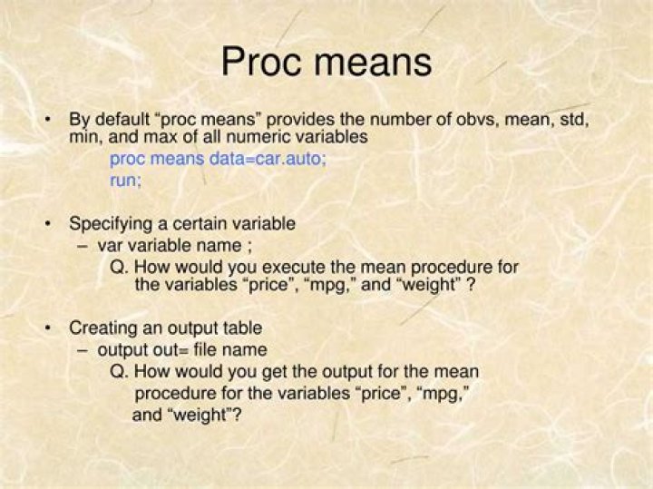What does Proc mean