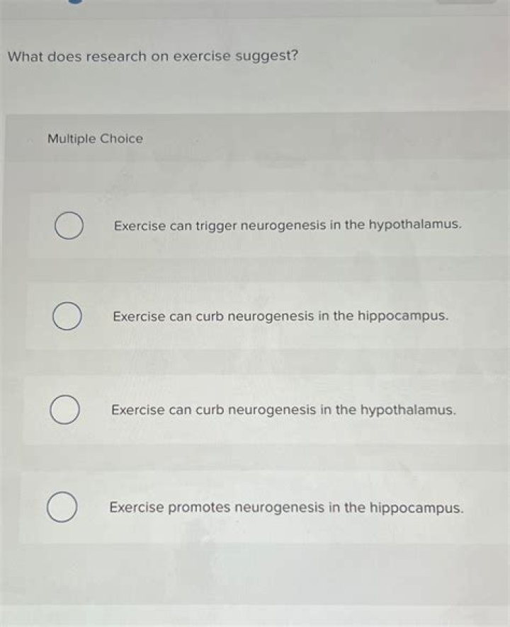 What does research on exercise suggest quizlet