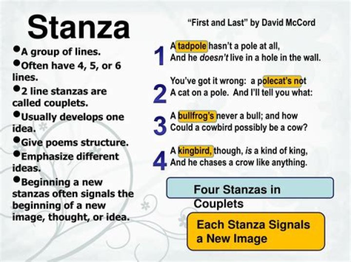What does stanza mean in poetry