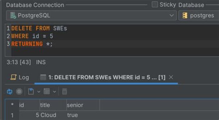 What does the delete statement do in SQL