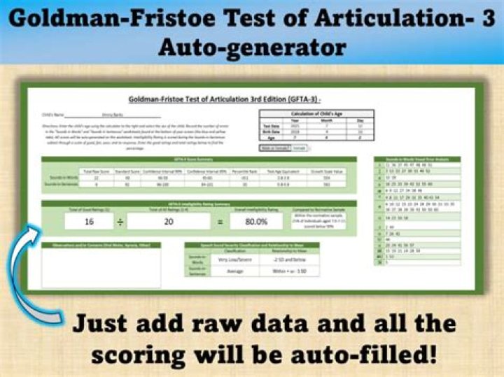 What does the Goldman fristoe test measure