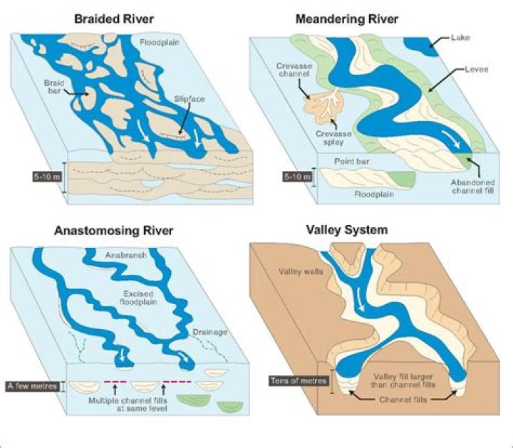 What environment do braided rivers form