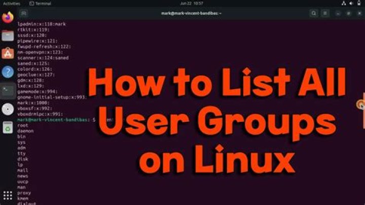 What group is a user in Linux